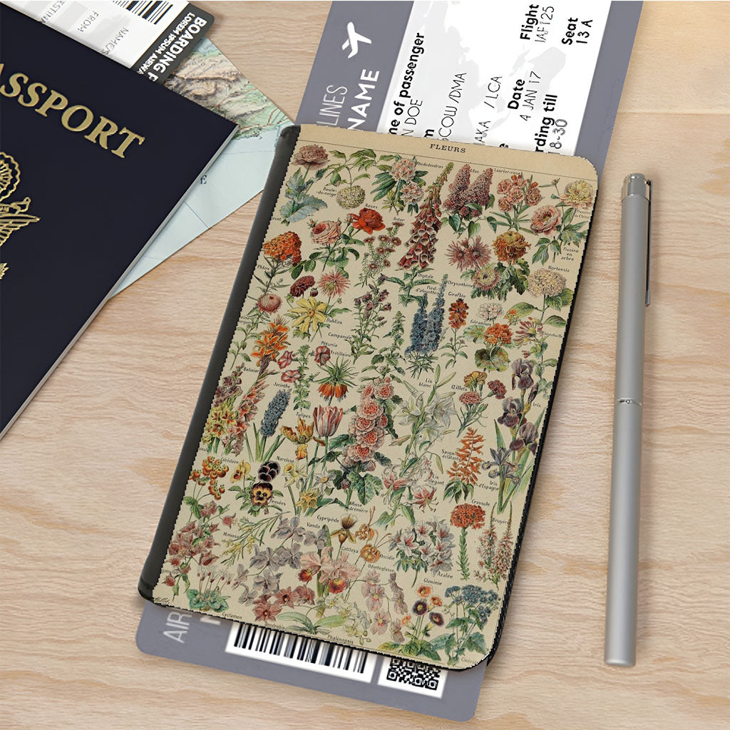 Adolphe Millot'S Flowers Passport Cover