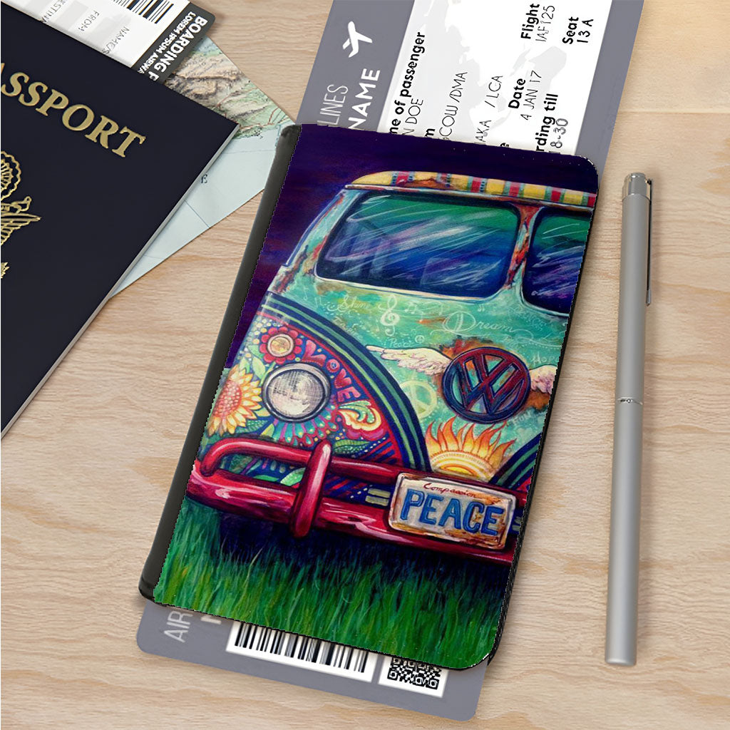 Handdrawn Floral Vampy Lip Art Passport Cover