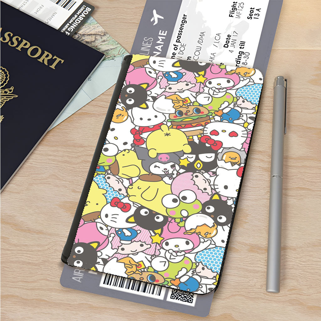 Hello Kitty Chocolate Elegant Pattern Passport Cover