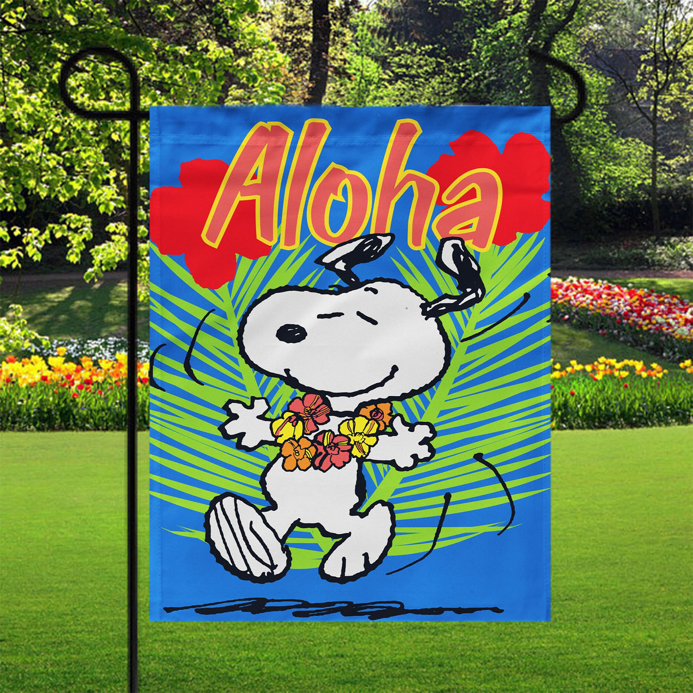 Aloha Snoopy Summer Garden Flags Yard Outdoor Lawn 12 X 18