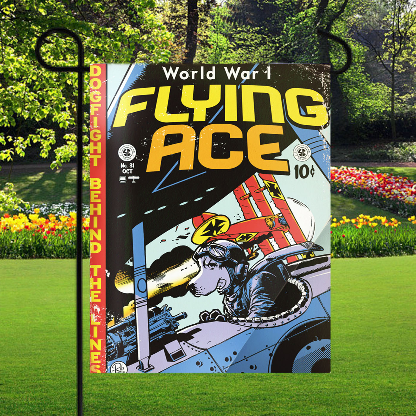 Flying Ace Snoopy Garden Flags Yard Outdoor Lawn 12 X 18