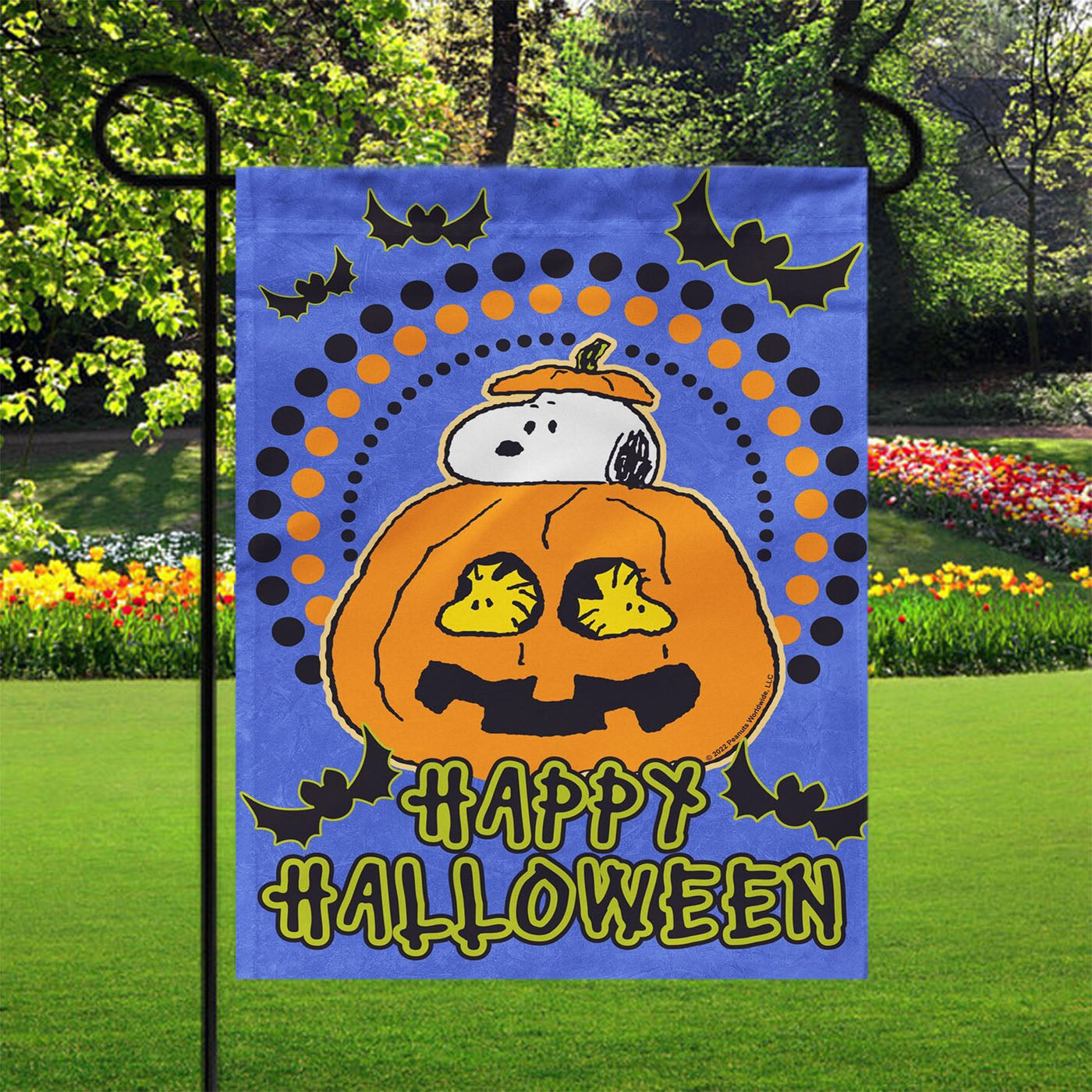 Halloween Snoopy Jack O'Lantern Garden Flags Yard Outdoor Lawn 12 X 18