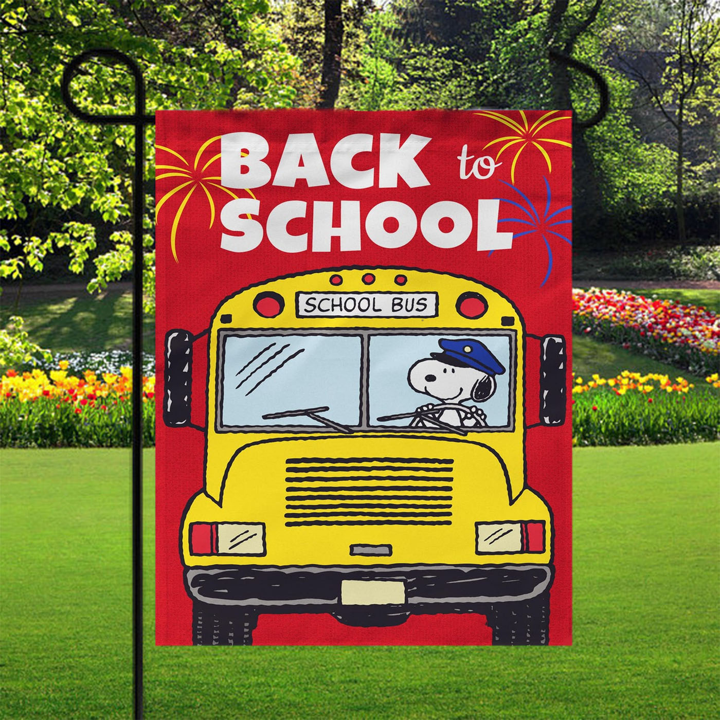 Snoopy Back To School Garden Flags Yard Outdoor Lawn 12 X 18