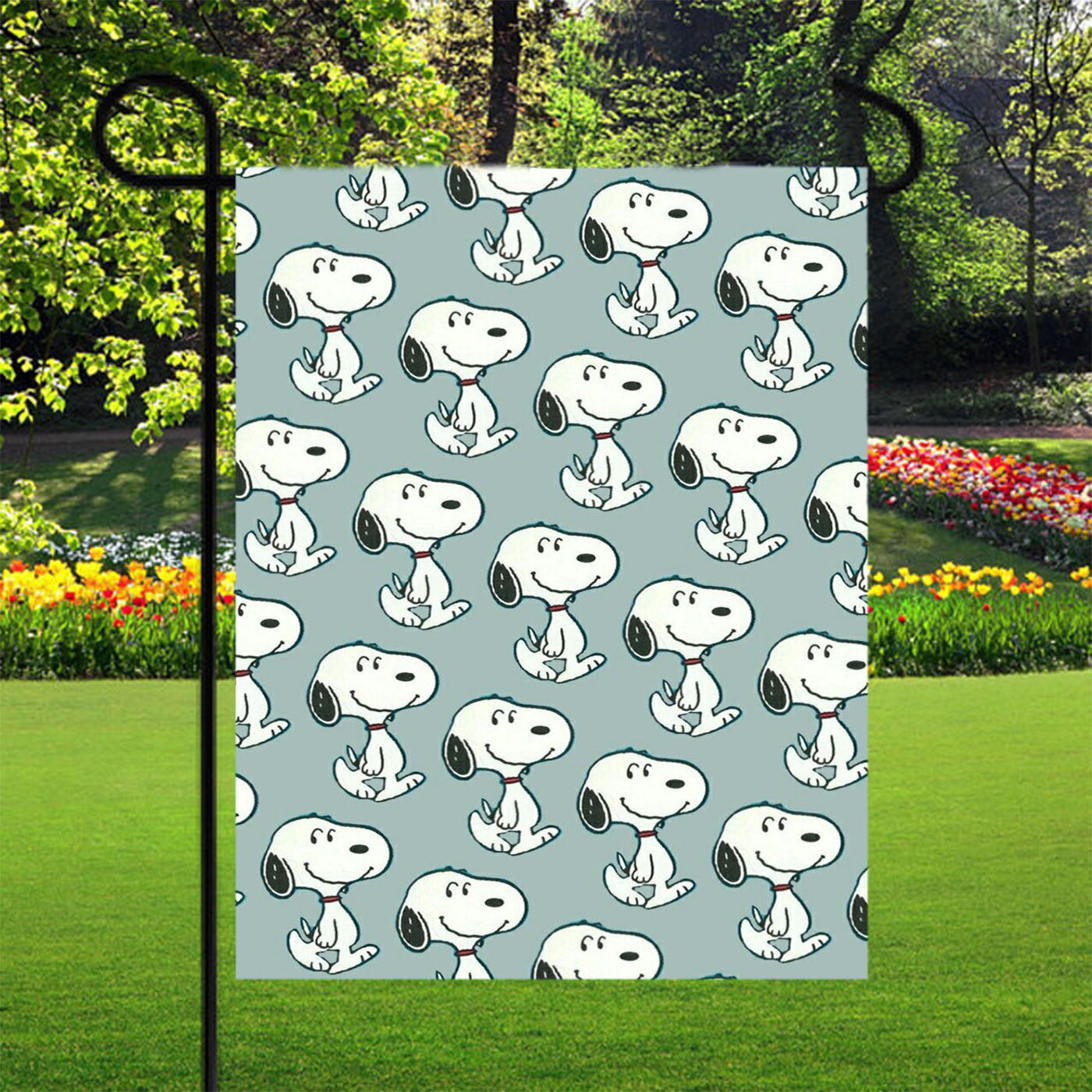 Snoopy Blue Garden Flags Yard Outdoor Lawn 12 X 18