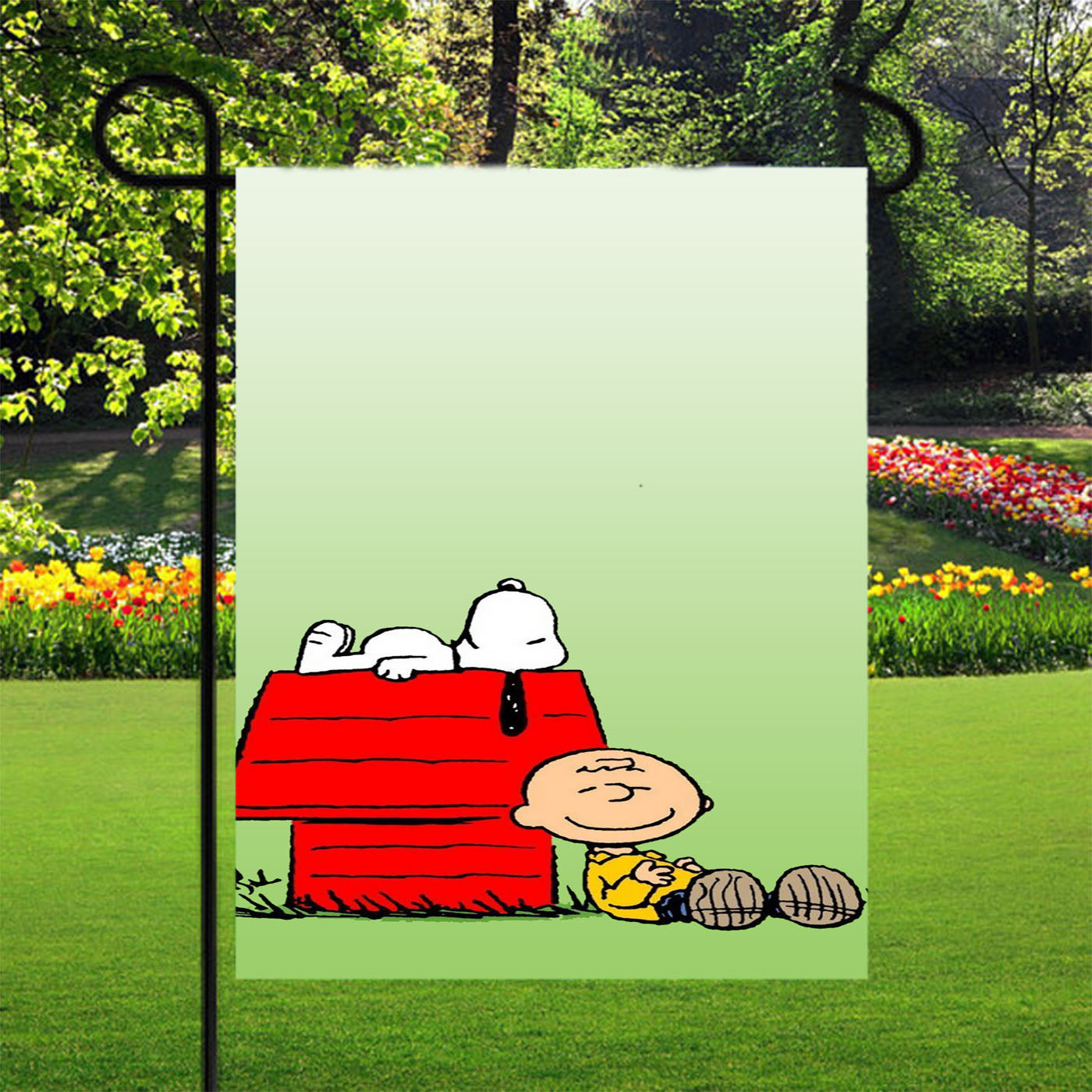 Snoopy Charlie Brown Garden Flags Yard Outdoor Lawn 12 X 18