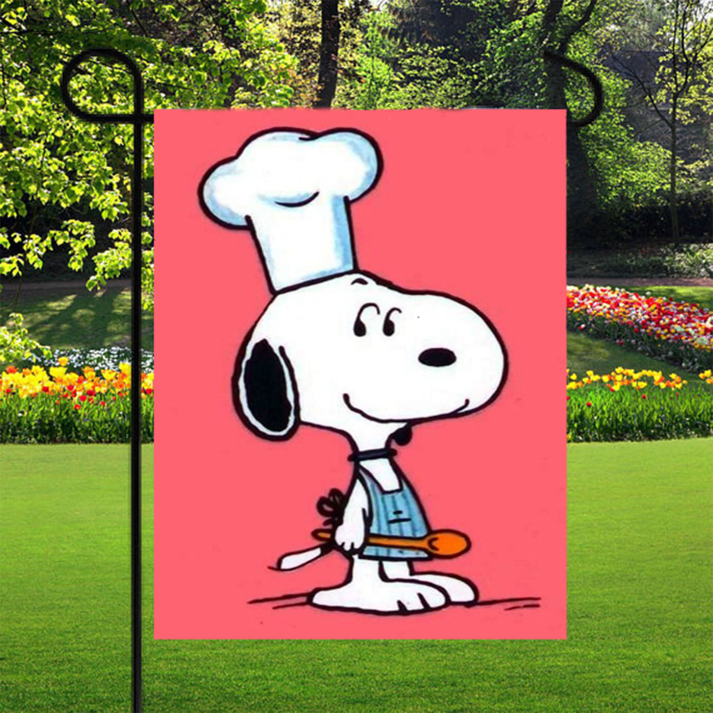 Snoopy Cooking Garden Flags Yard Outdoor Lawn 12 X 18