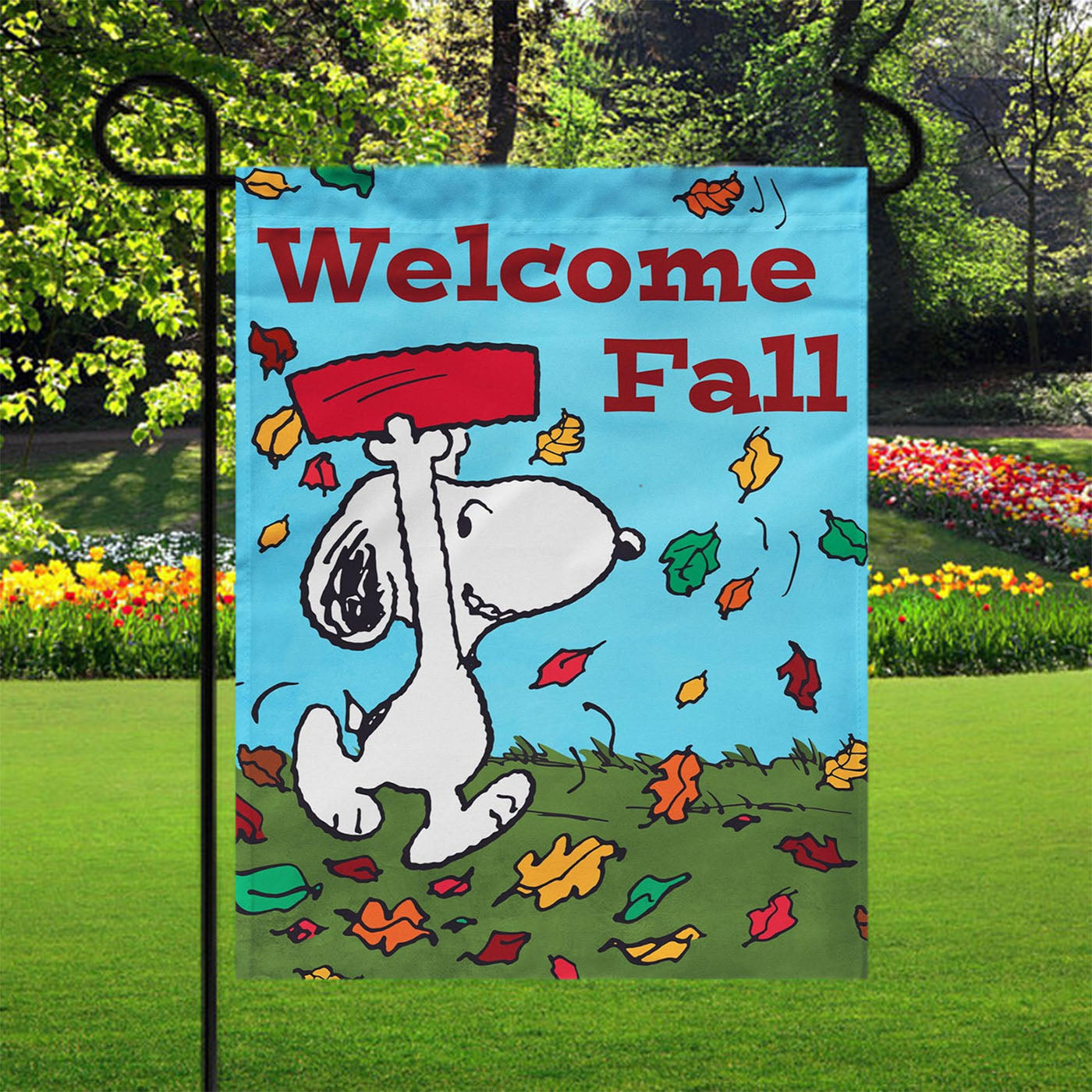 Snoopy Welcome Fall Garden Flags Yard Outdoor Lawn 12 X 18