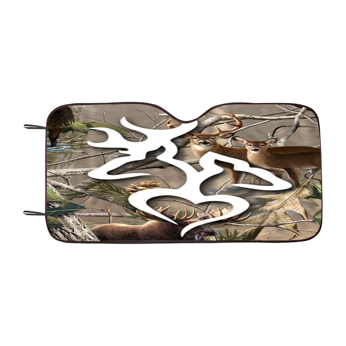 Browning Deer Love Realtree Camo Car Auto Sun Shade Windshield Cover