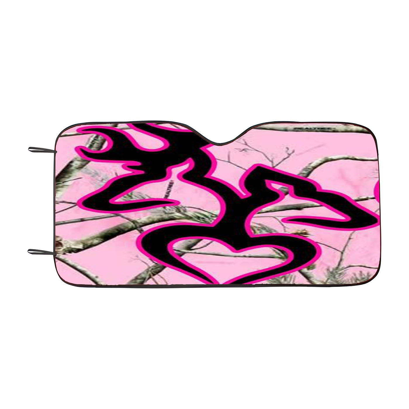 Love Browning Deer Camo Pink Car Auto Sun Shade Windshield Cover