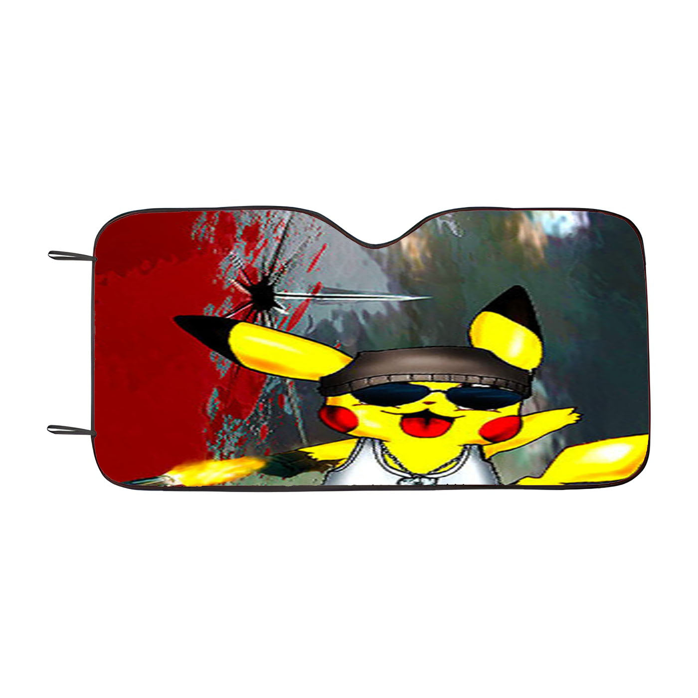Pikachu Gangster Car Auto Sun Shade Windshield Cover