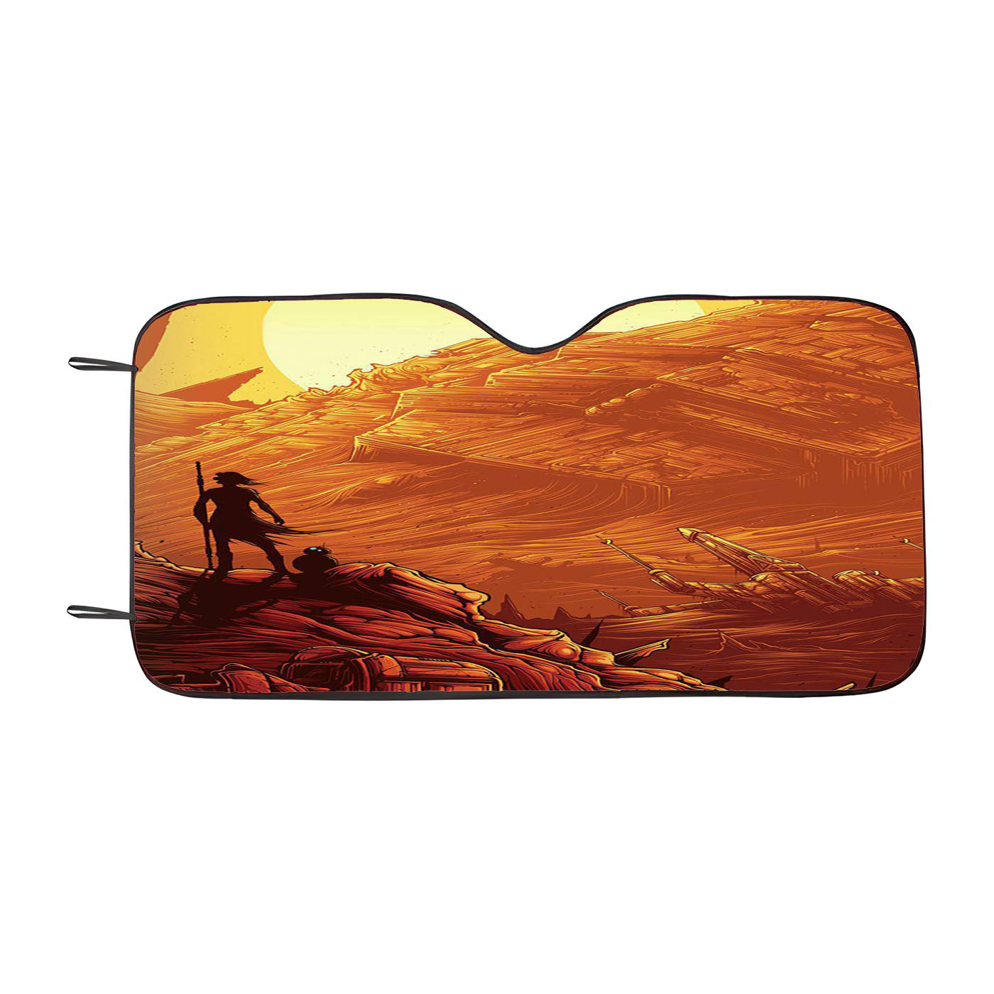 Rey And Bb 8 Star Wars Car Auto Sun Shade Windshield Cover