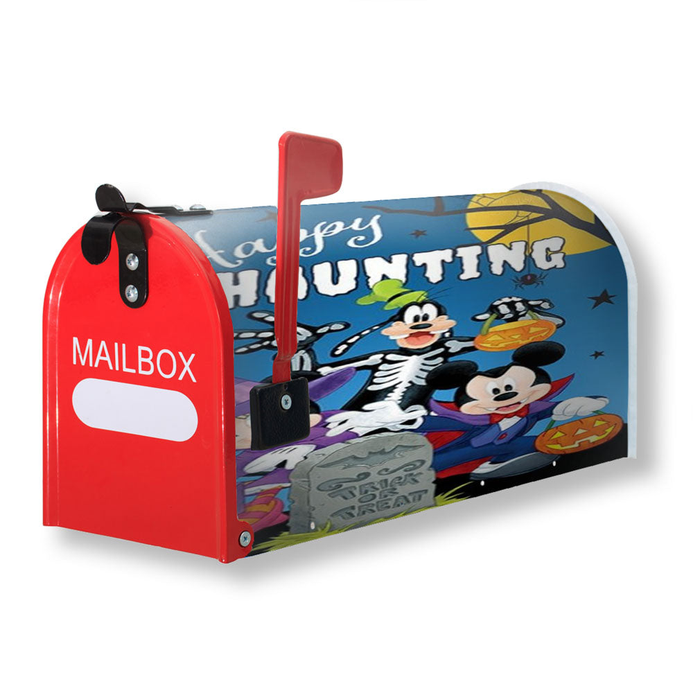 Happy Haunting Disney Gang Magnetic Mailbox Cover - 18.0" X 21.0"
