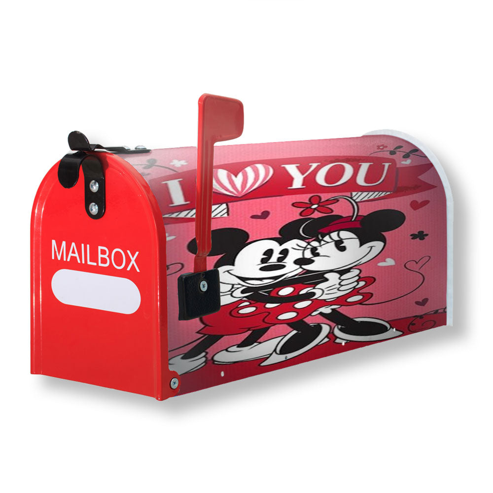 I Love You Mickey & Minnie Magnetic Mailbox Cover - 18.0" X 21.0"