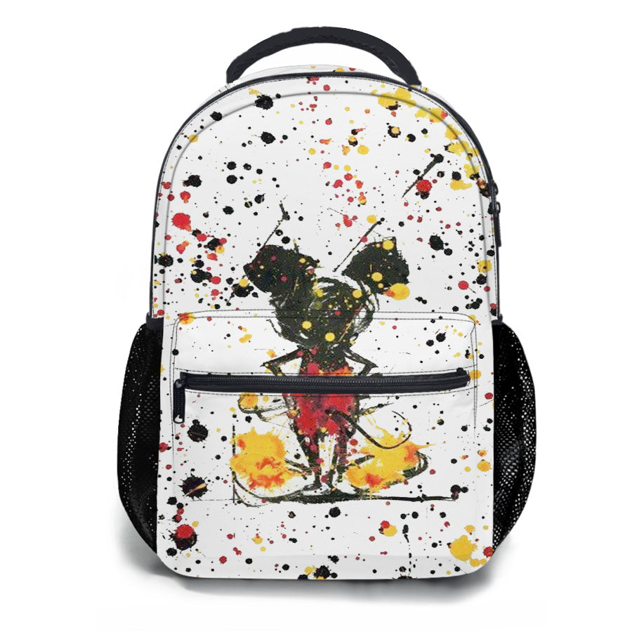 Abstract Painting Mickey Mouse Wallpaper School Backpacks