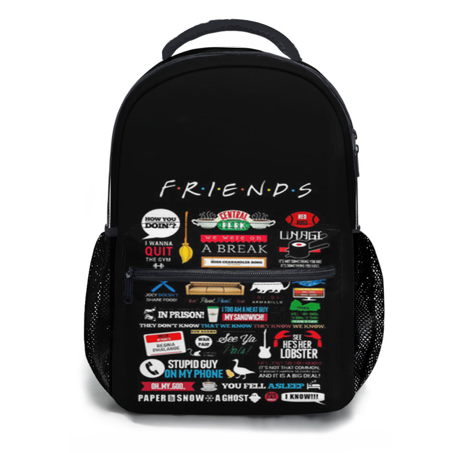 All The Quotes Friends School Backpacks