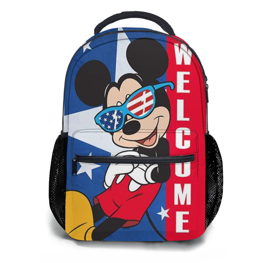 Americana Mickey Mouse Welcome School Backpacks