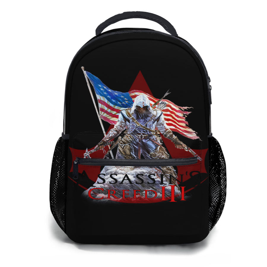 Assassin Creed 3 American Flag School Backpacks