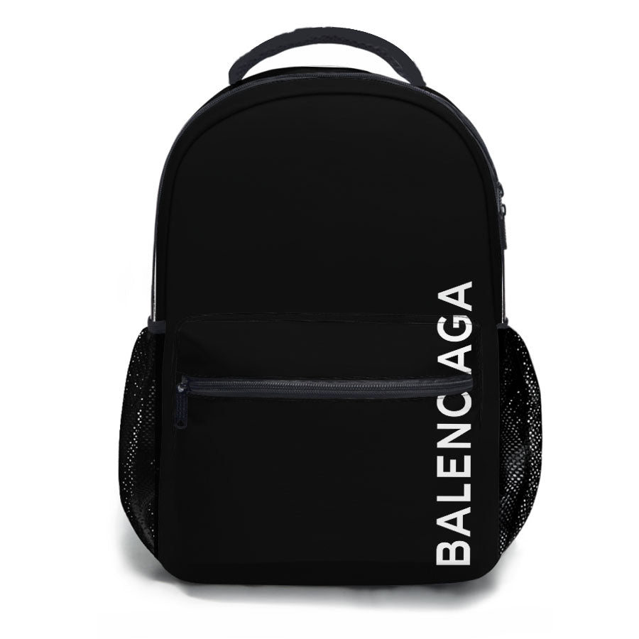 Balenciaga Logo Black School Backpacks