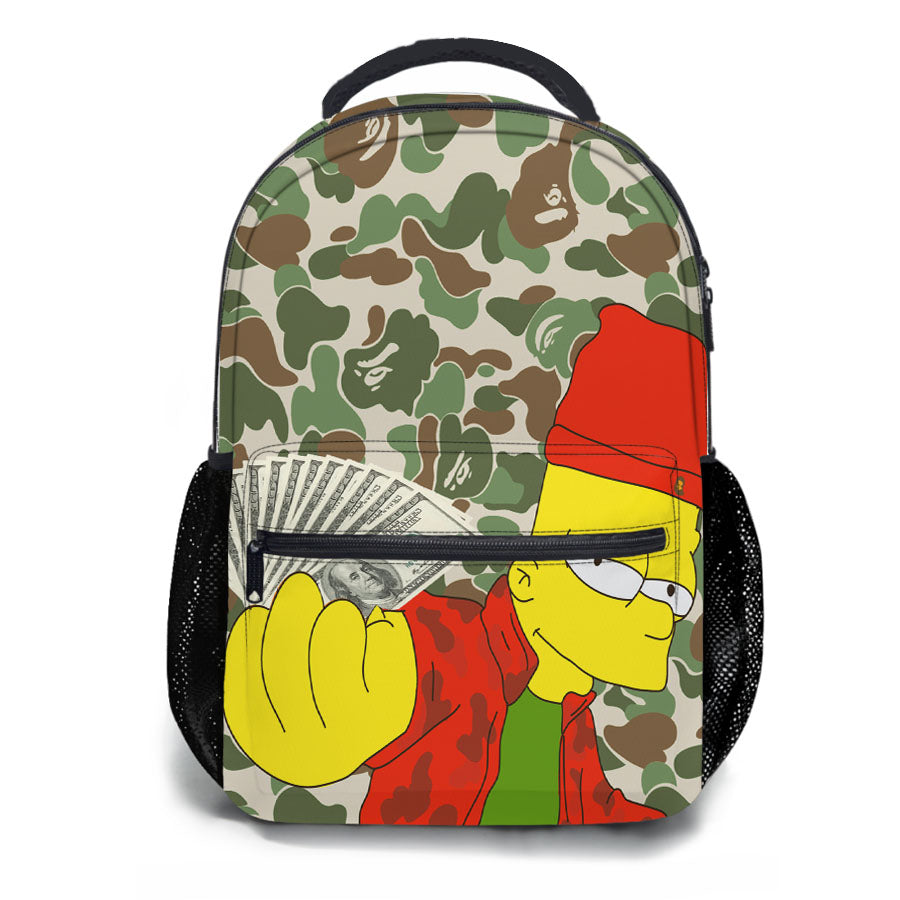 Bart Simpson Dollar School Backpacks