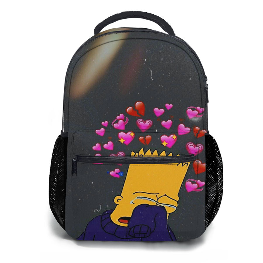 Bart Simpson Sad Life School Backpacks