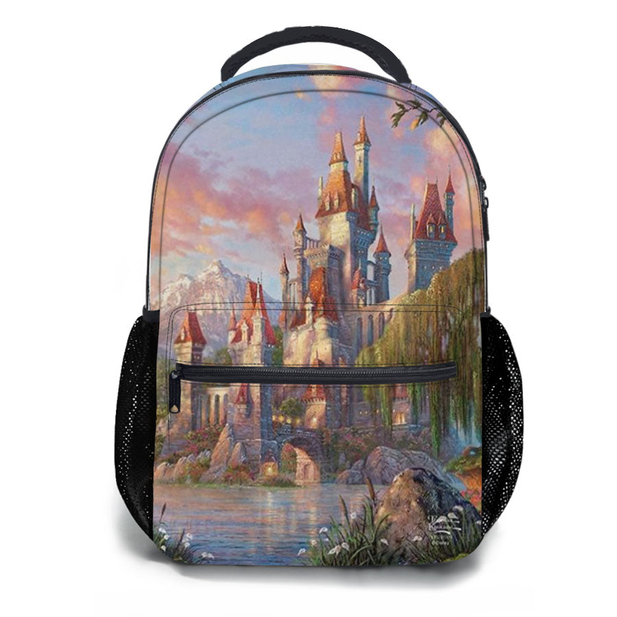Beauty And The Beast Castle School Backpacks