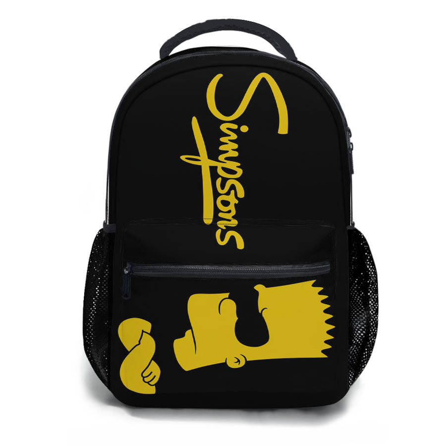 Black Yellow Bart Simpsons 2 School Backpacks