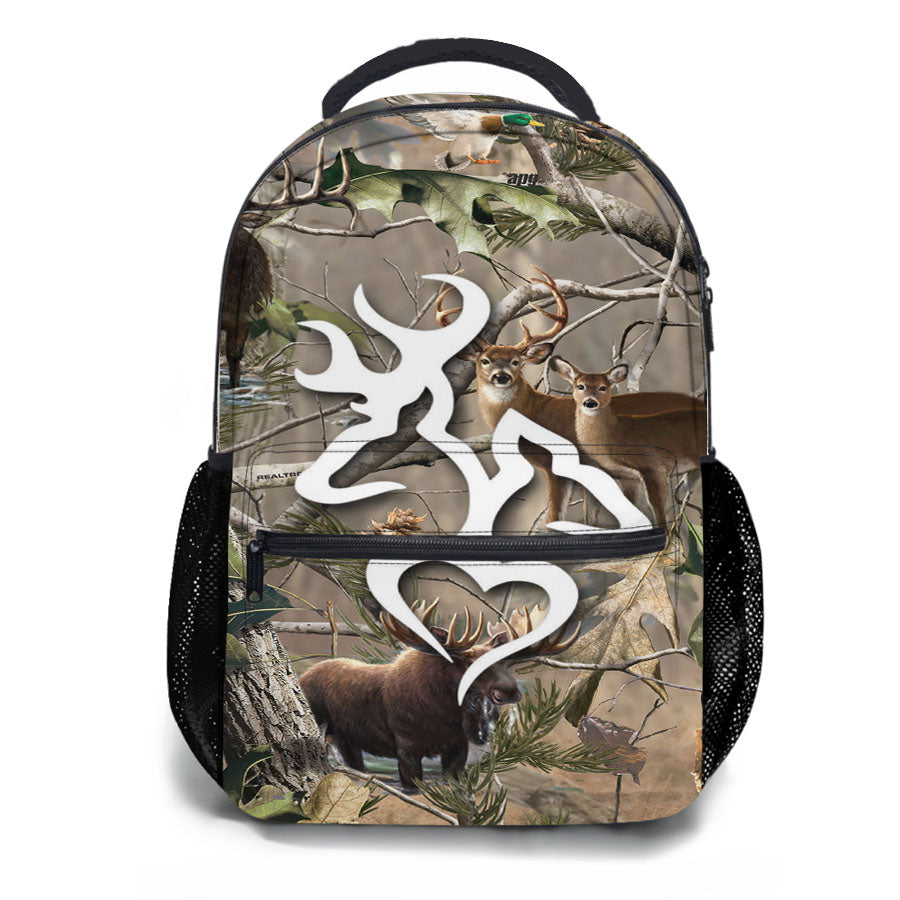 Browning Deer Love Realtree Camo School Backpacks