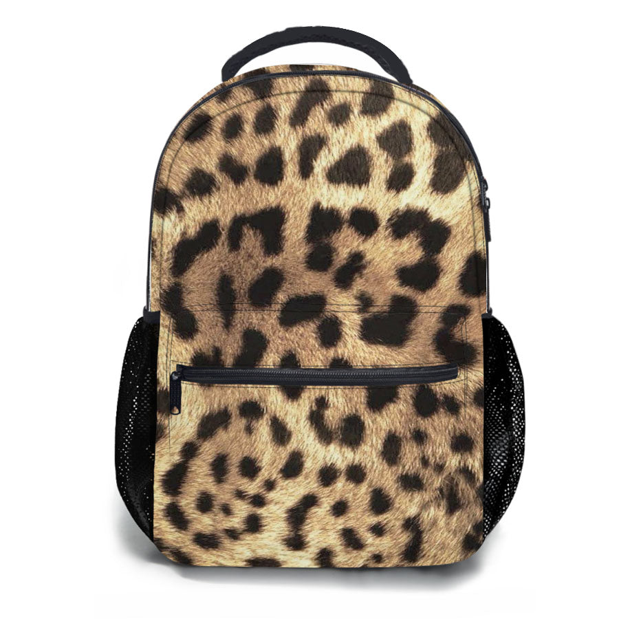 Cheetah Texture Pattern Style School Backpacks