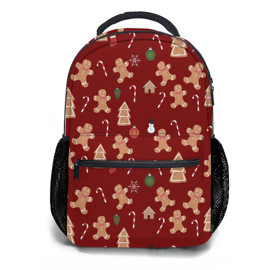 Christmas Gingerbread Cookies School Backpacks