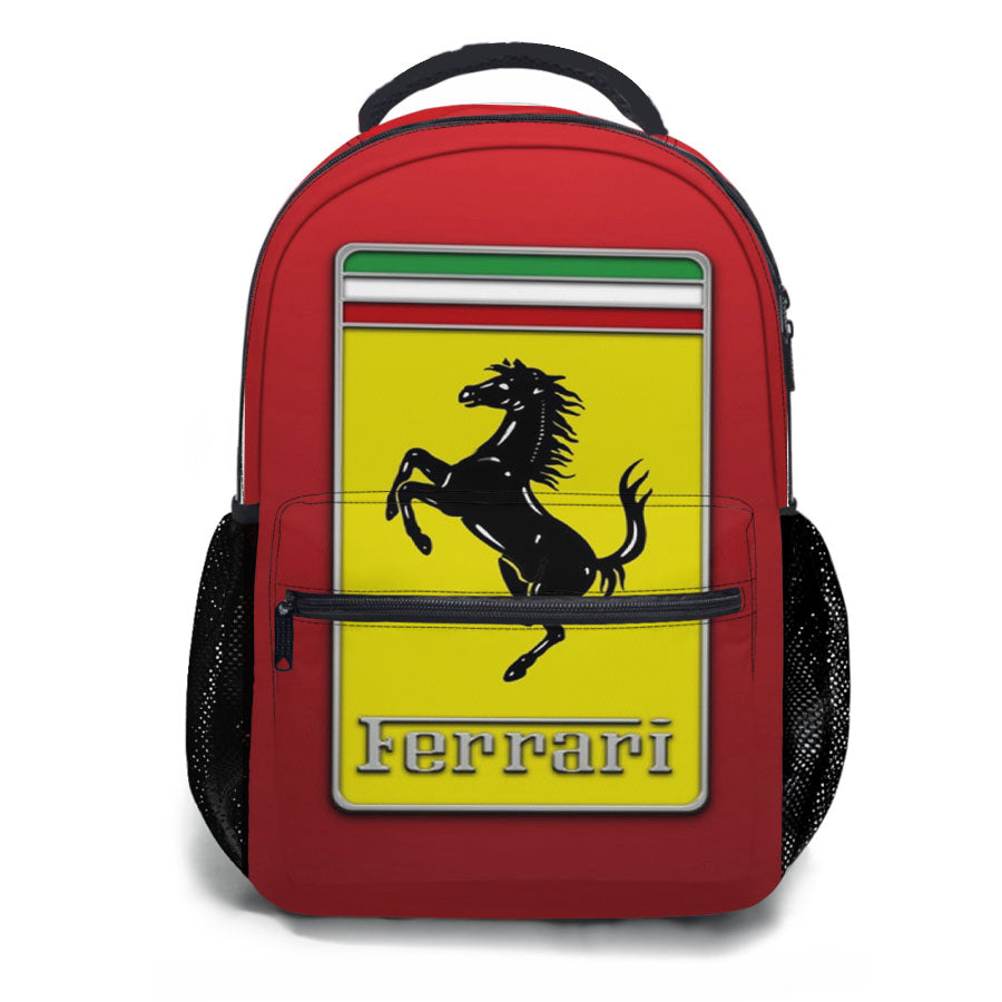 Classic Ferrari Logo School Backpacks