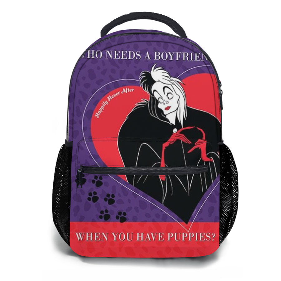 Cruella Who Needs A Boyfriend School Backpacks