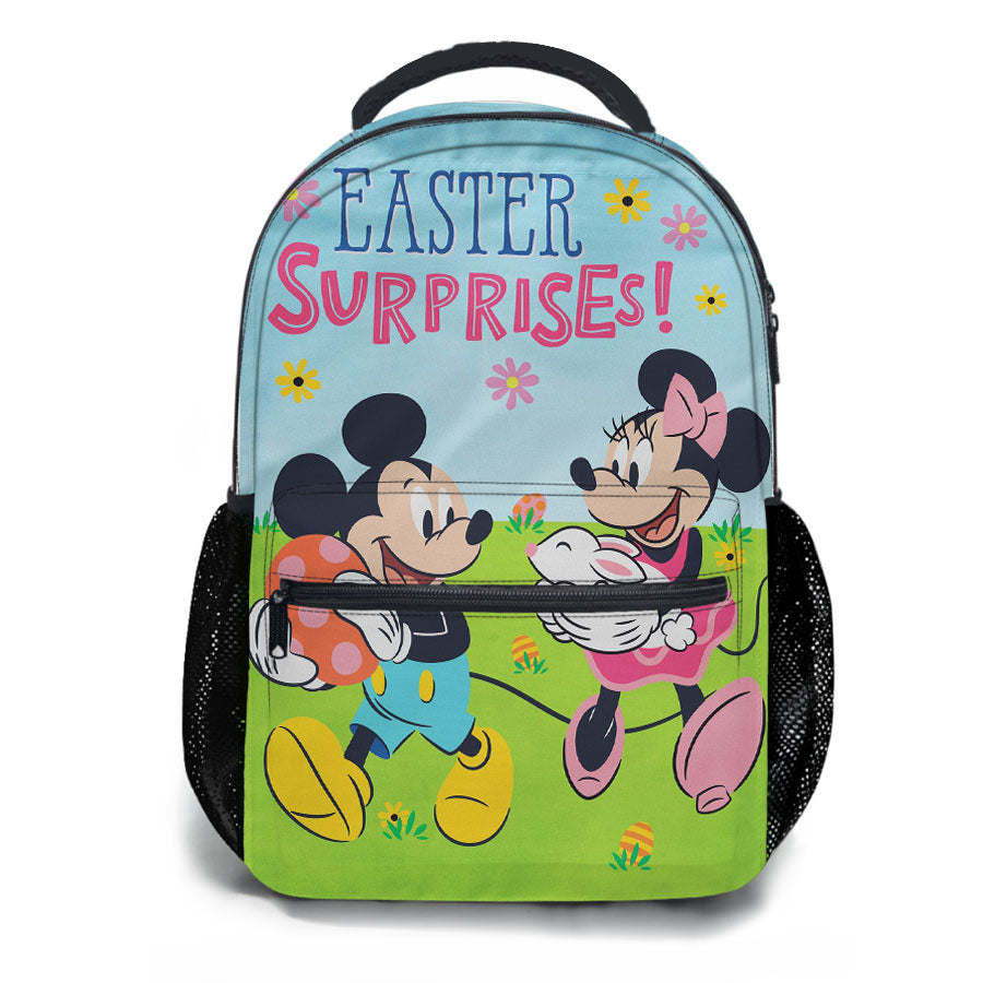 Easter Surprise Mickey And Minnie School Backpacks
