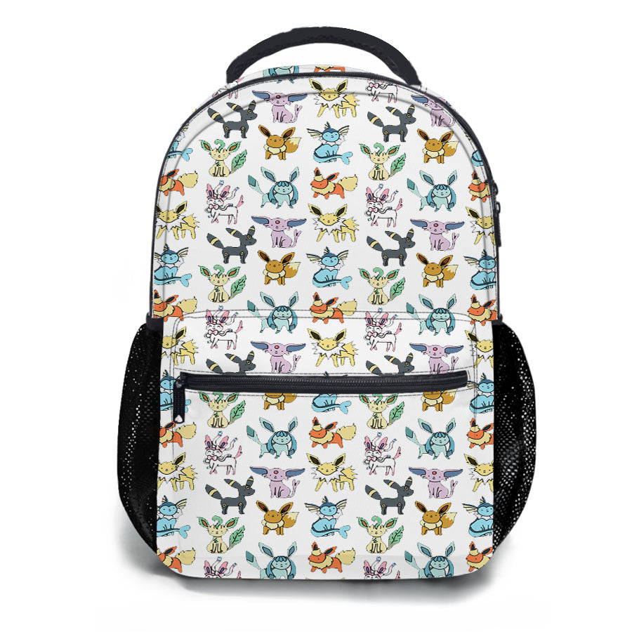 Eevee Evolutions Pattern School Backpacks
