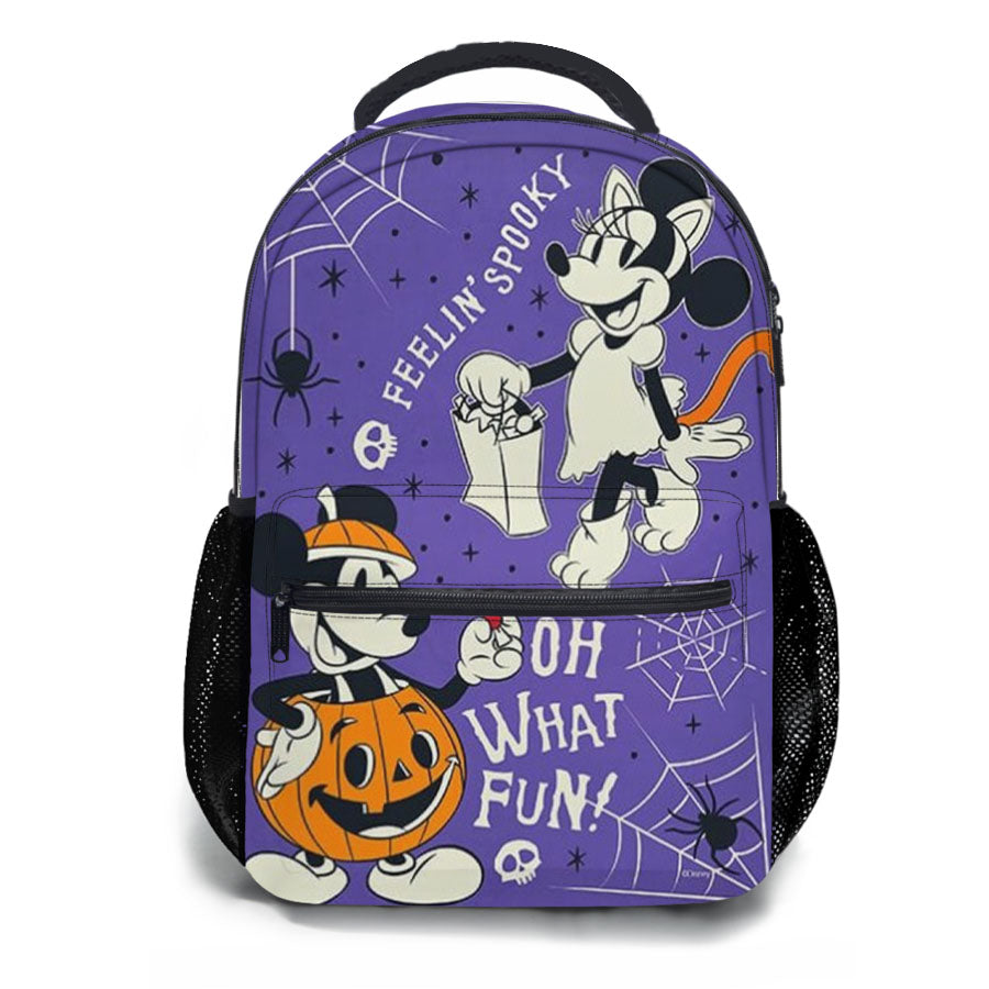 Feeling Spooky Mickey And Minnie School Backpacks