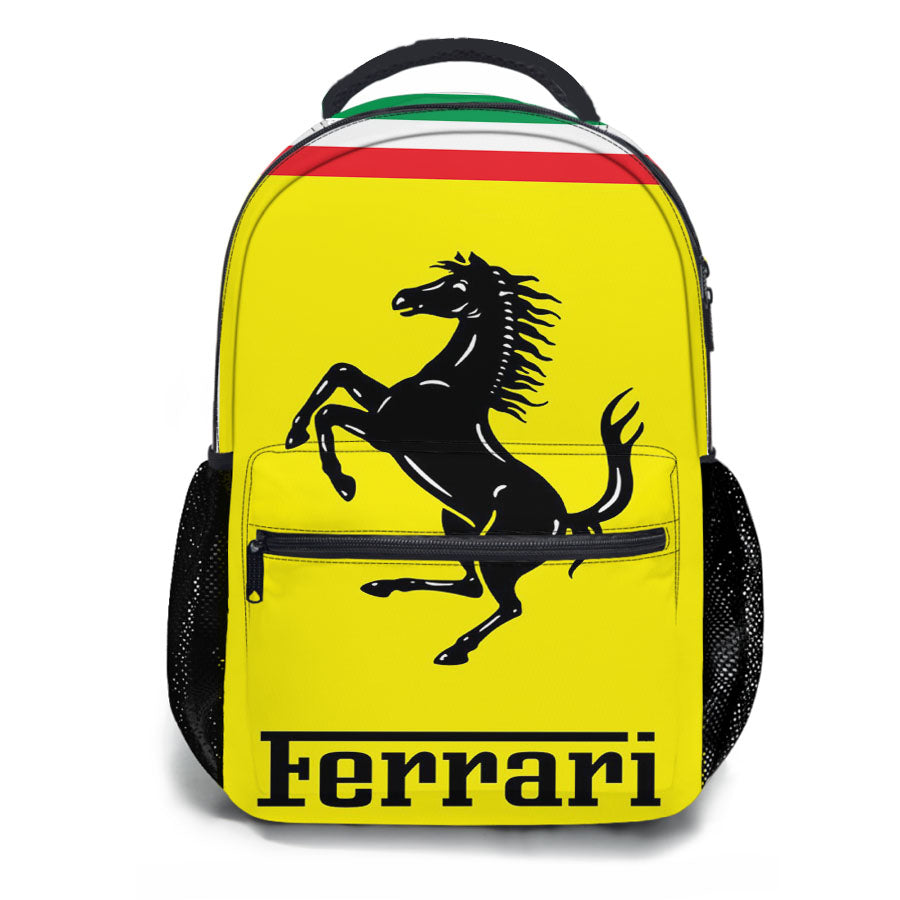 Ferrari Full Logo School Backpacks
