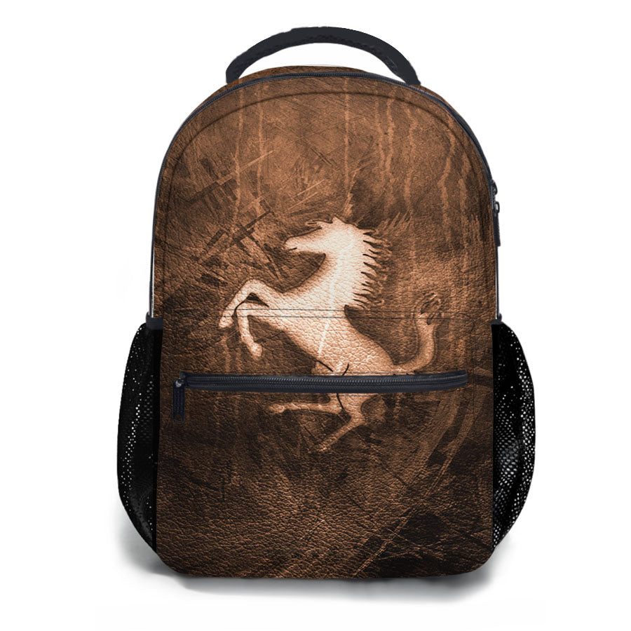 Ferrari Textured School Backpacks