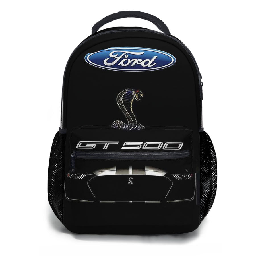 Ford Mustang Gt Black School Backpacks