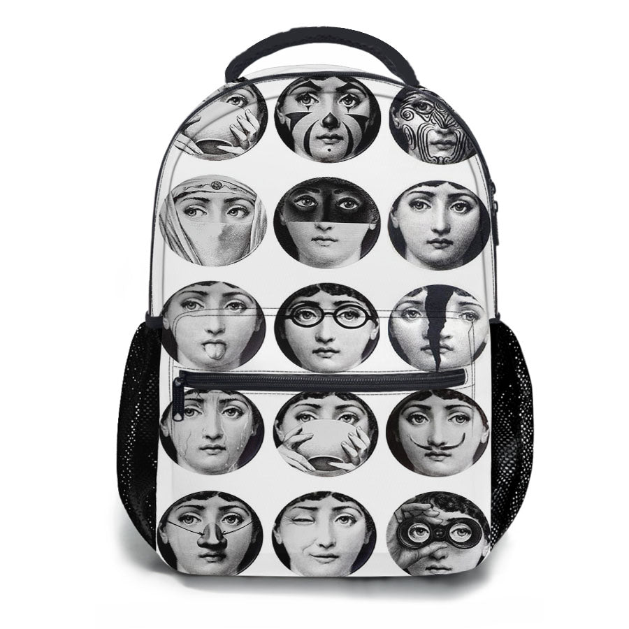 Fornasetti Face School Backpacks