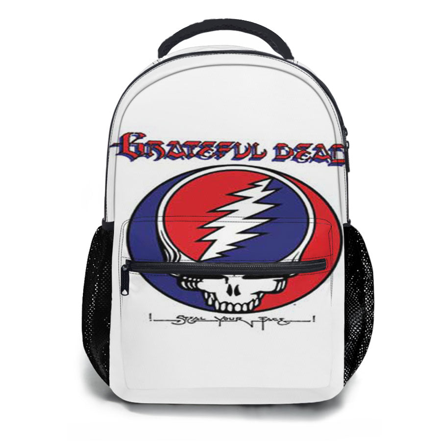 Grateful Dead White-Skull Logo School Backpacks