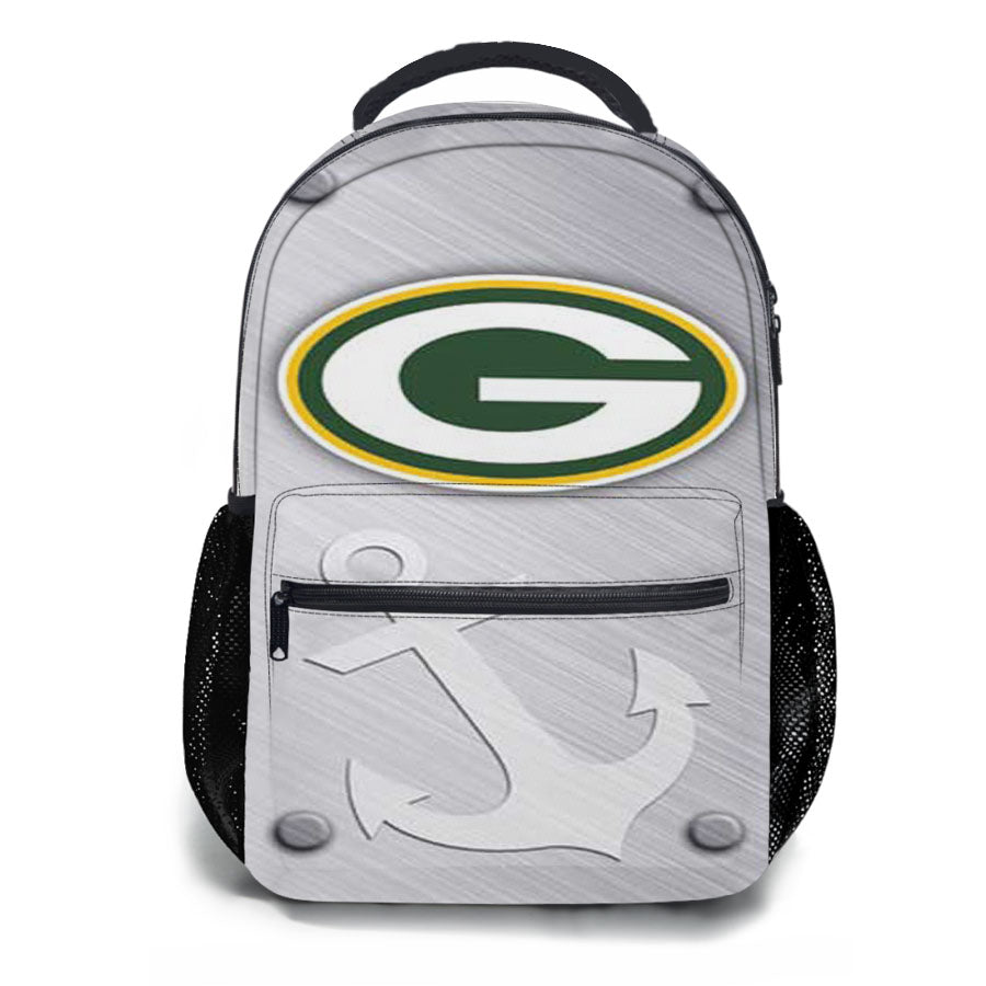 Green Bay Packers Brushed Chrome School Backpacks
