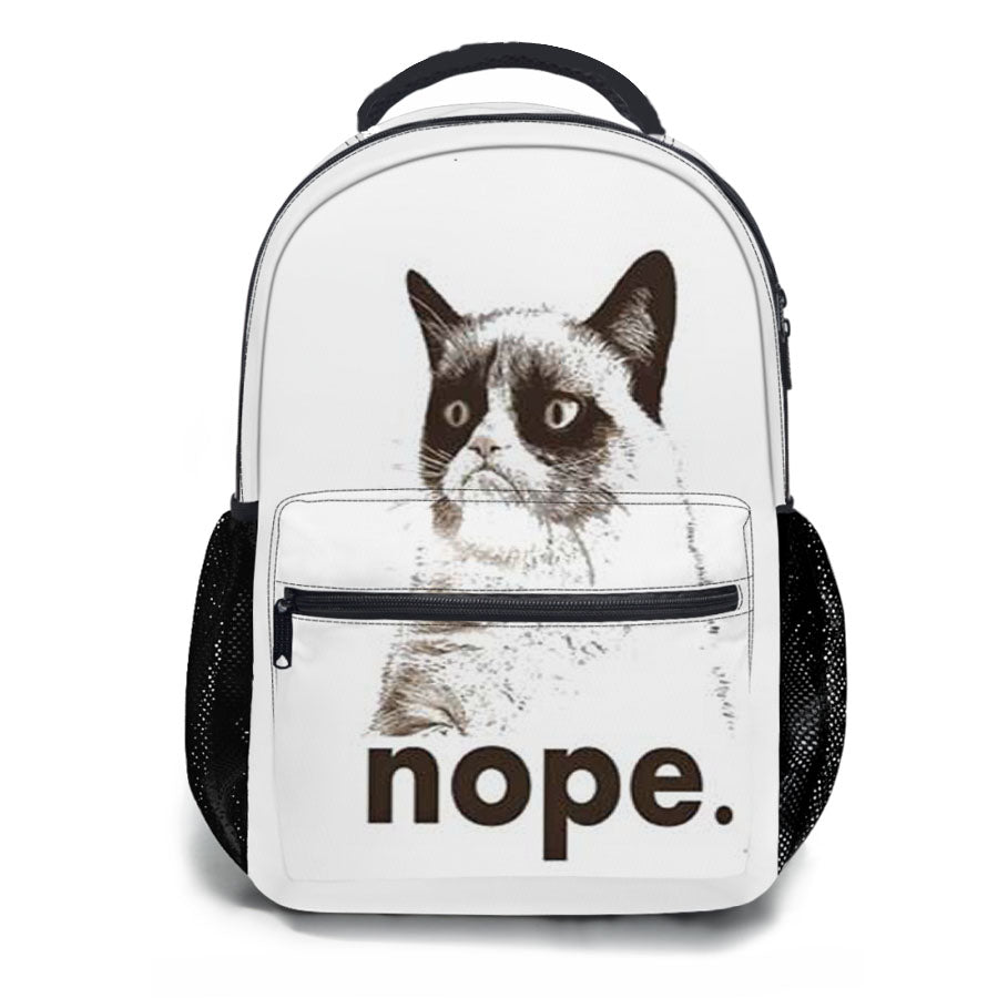 Grumpy Cat Nope School Backpacks