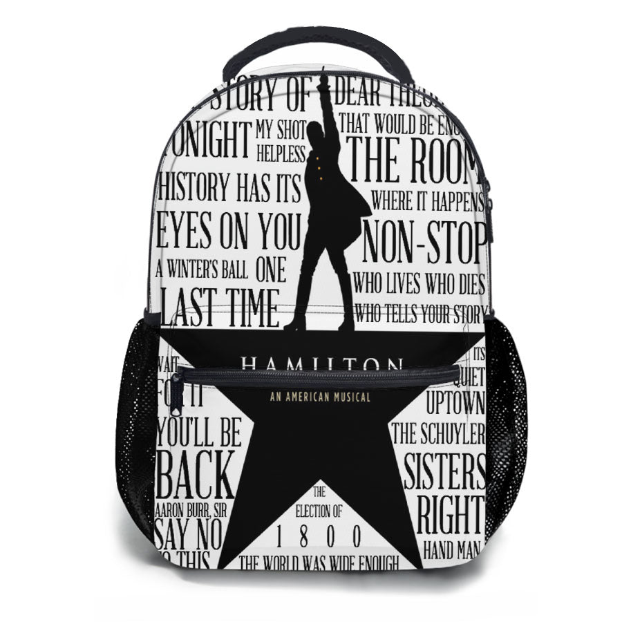 Hamilton Lyrics School Backpacks