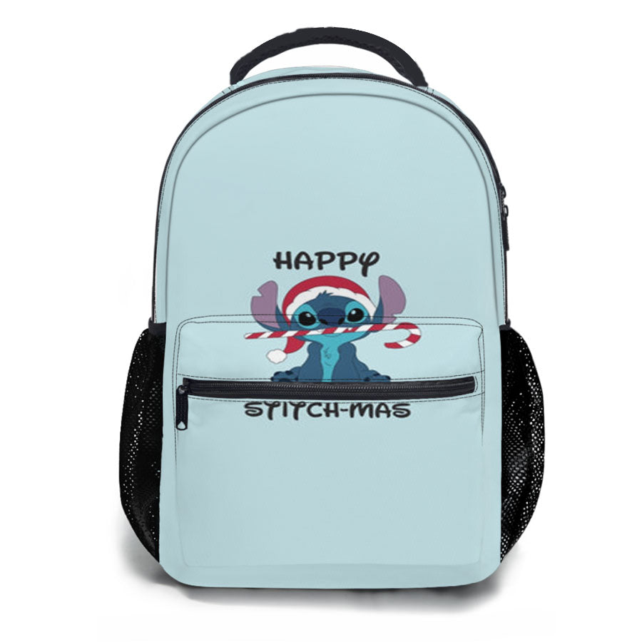 Happy Blue Alienmas - Christmas School Backpacks