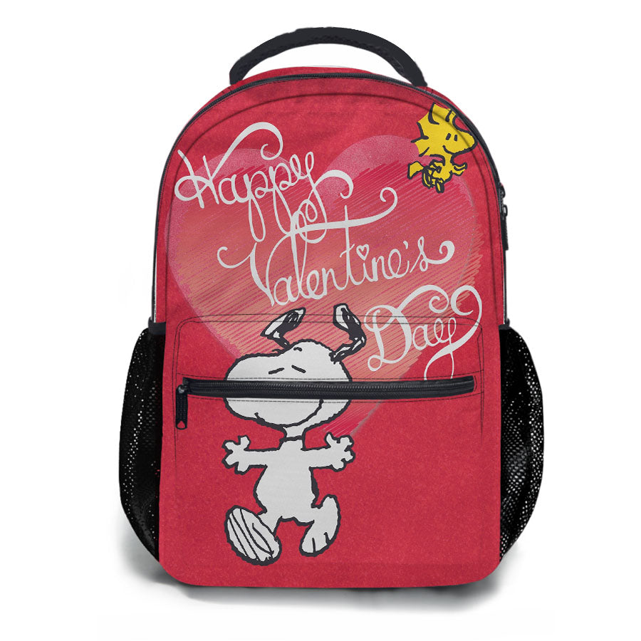 Happy Valentine'S Day Snoopy School Backpacks