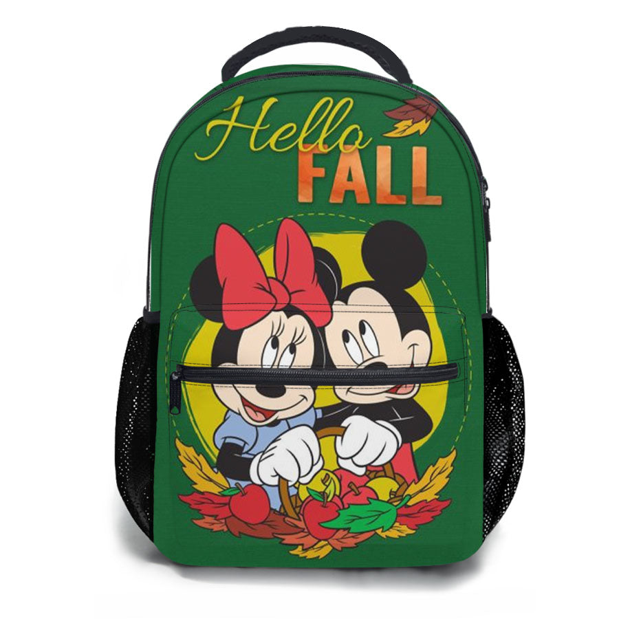 Hello Fall Mickey Minnie School Backpacks