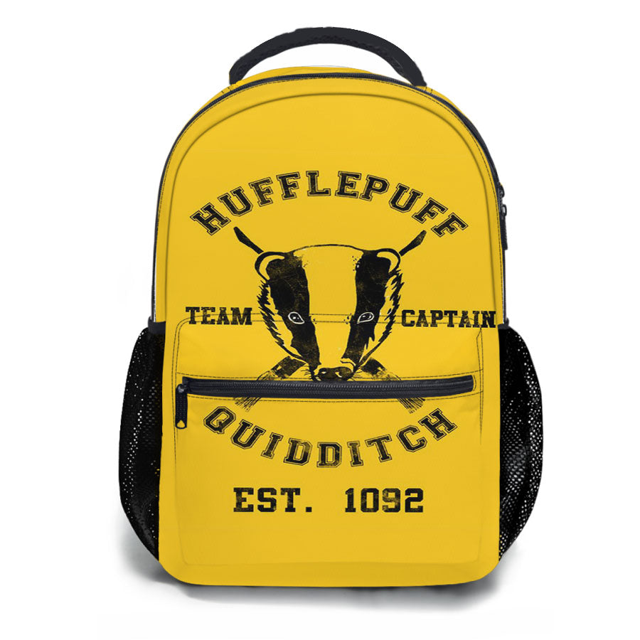 Hufflepuff Team Captain Quidditch School Backpacks