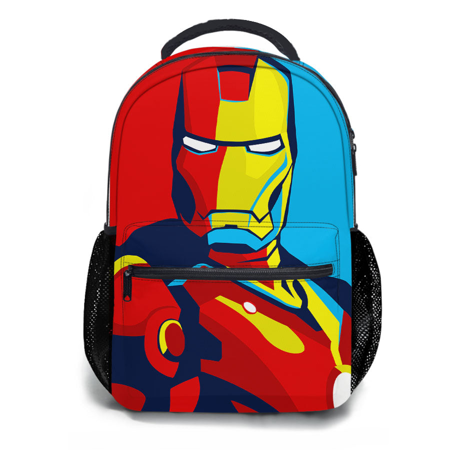 Iron Man Marvel Superhero Vector School Backpacks