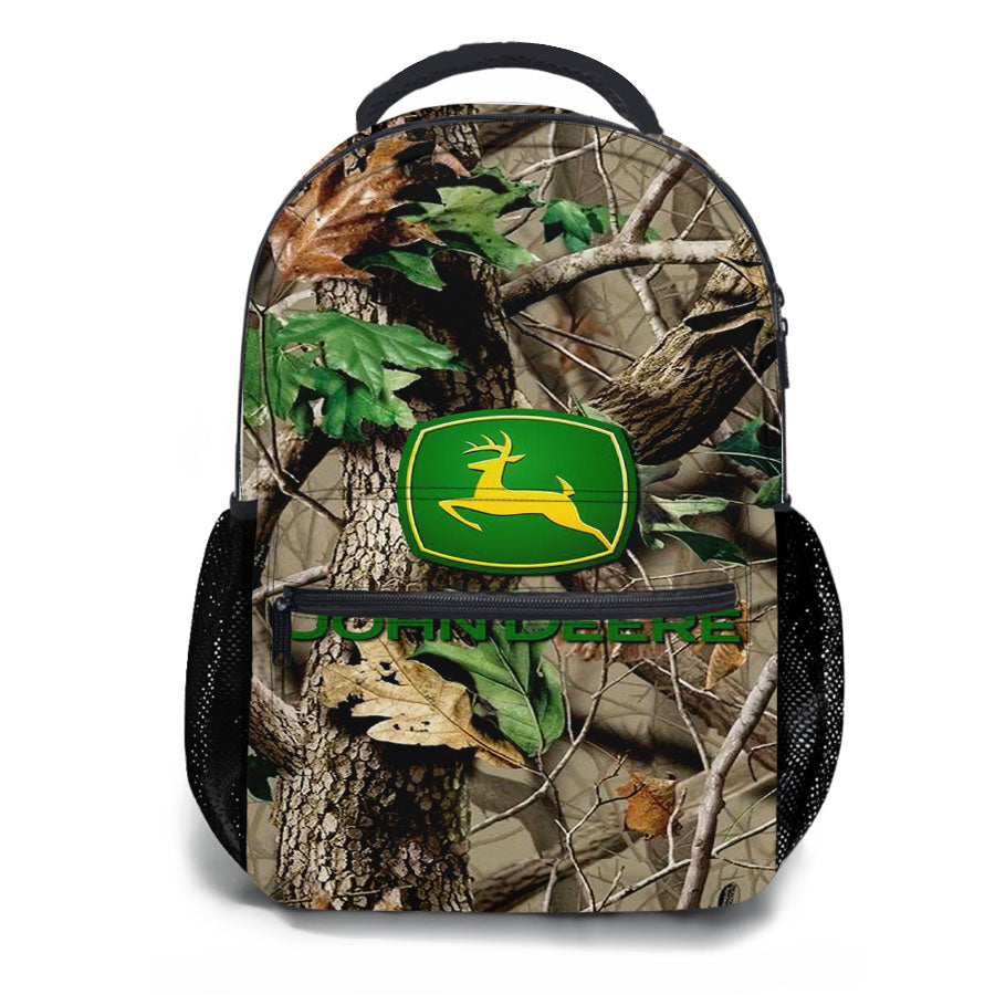 John Deere Camo Logo School Backpacks