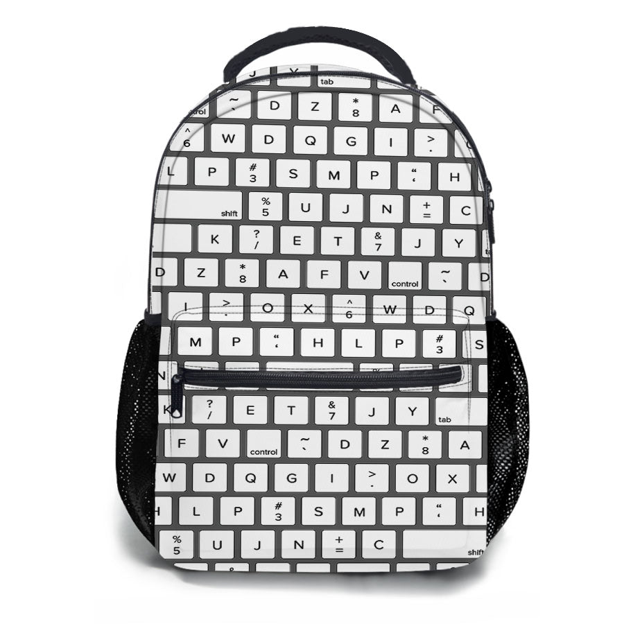 Keyboard Pattern School Backpacks