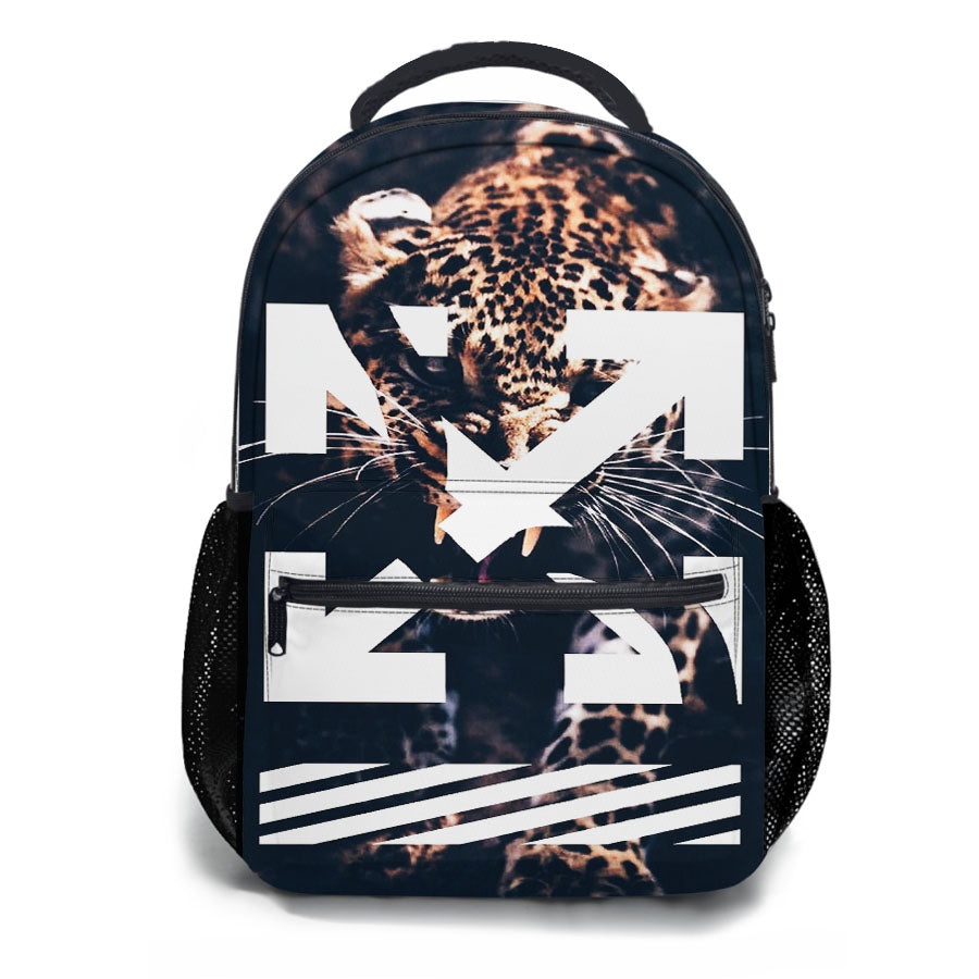 Leopard X Off White School Backpacks